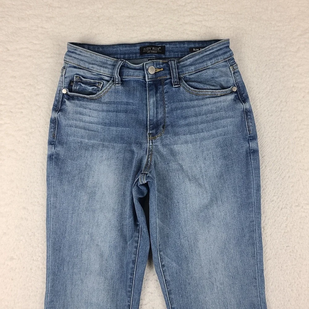 Judy Blue Jeans Womens 5/27 Blue Slim Fit Medium Wash Denim JB82441
